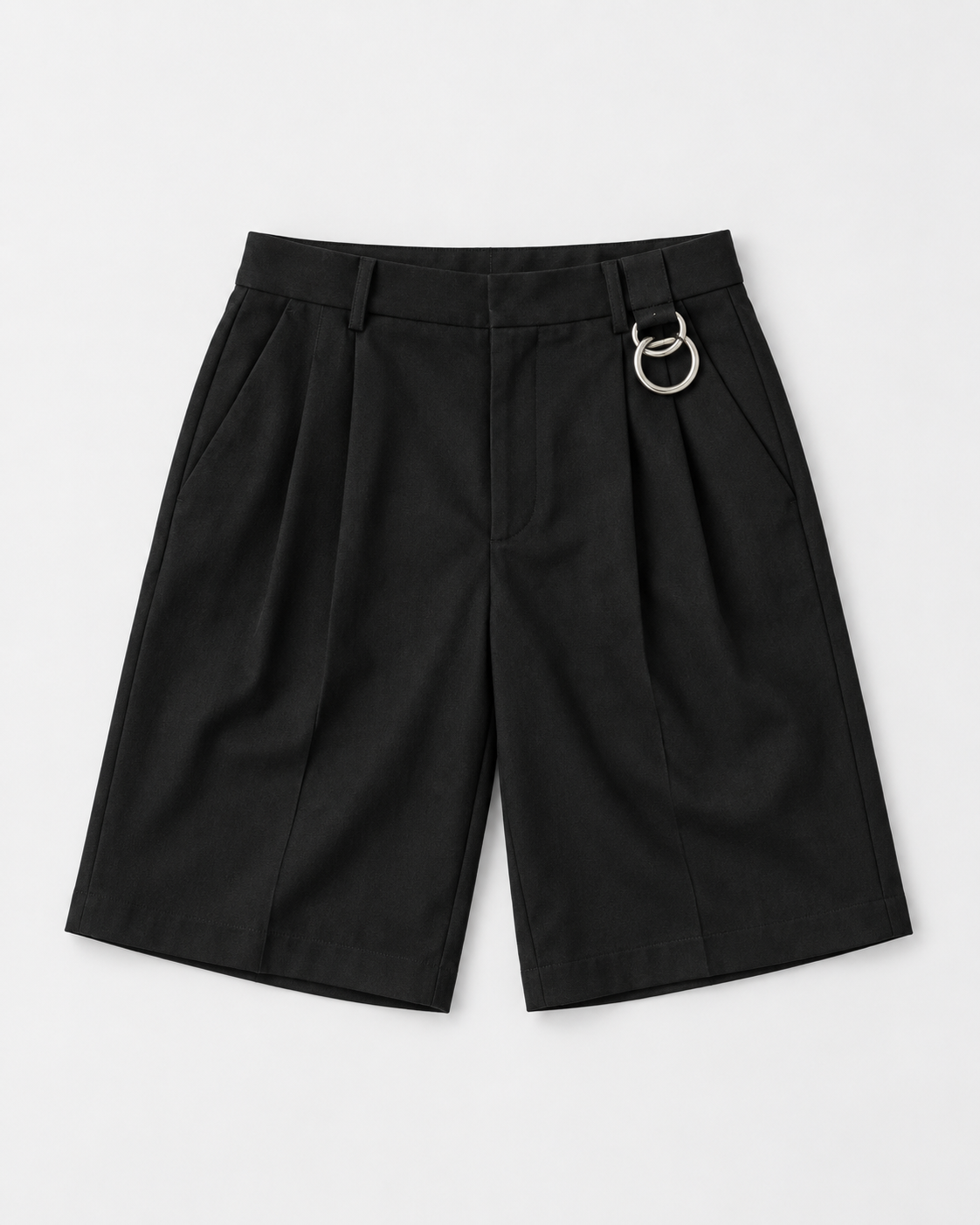 Black shorts on a clean studio background