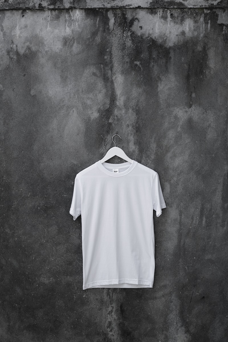 White T-shirt on a hanger